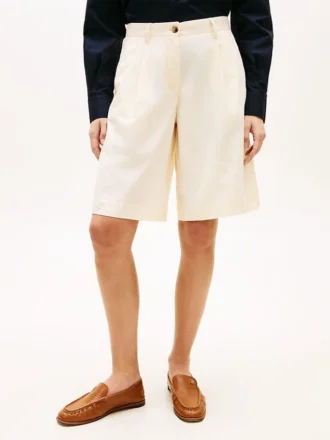 Gepleate popeline short