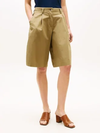 Gepleate popeline short