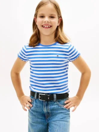 Geribbeld topje met gekartelde rand voor kinderen Geribbeld topje met gekartelde rand voor kinderen