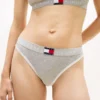 Geribbelde stretch-katoenen bikinibroek Geribbelde stretch-katoenen bikinibroek