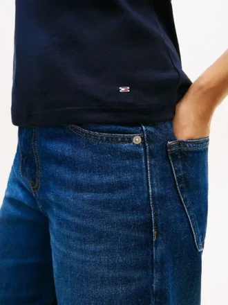 Geribde tanktop met V-hals Geribde tanktop met V-hals