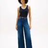 Geribde tanktop met V-hals Geribde tanktop met V-hals