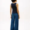 Geribde tanktop met V-hals Geribde tanktop met V-hals