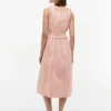 Gerimpelde gingham seersucker midi-jurk Gerimpelde gingham seersucker midi-jurk
