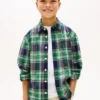 Geruit stretch Oxford-overhemd voor kinderen Geruit stretch Oxford-overhemd voor kinderen