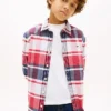 Geruit stretch Oxford-overhemd voor kinderen Geruit stretch Oxford-overhemd voor kinderen