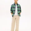 Geruit stretch Oxford-overhemd voor kinderen Geruit stretch Oxford-overhemd voor kinderen