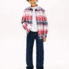 Geruit stretch Oxford-overhemd voor kinderen Geruit stretch Oxford-overhemd voor kinderen