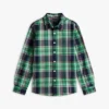Geruit stretch Oxford-overhemd voor kinderen Geruit stretch Oxford-overhemd voor kinderen