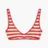 Gestreepte bikinitop met ronde hals Gestreepte bikinitop met ronde hals