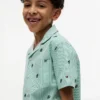 Gestreepte camp-shirt met monogramlogo voor kinderen Gestreepte camp-shirt met monogramlogo voor kinderen