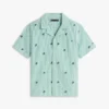 Gestreepte camp-shirt met monogramlogo voor kinderen Gestreepte camp-shirt met monogramlogo voor kinderen