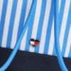 Gestreepte canvas bucketbag voor kinderen