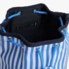 Gestreepte canvas bucketbag voor kinderen