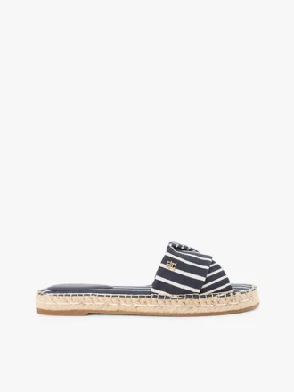 Gestreepte canvas espadrilles