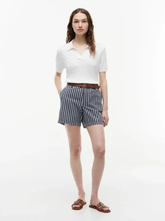 Gestreepte chino-short