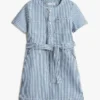Gestreepte denimjurk voor kinderen