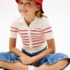 Gestreepte geribde vestpolo voor kinderen Gestreepte geribde vestpolo voor kinderen