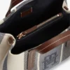 Gestreepte jacquard mini-satcheltas Gestreepte jacquard mini-satcheltas