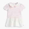Gestreepte jurk van verschillende materialen voor baby’s Gestreepte jurk van verschillende materialen voor baby’s
