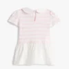 Gestreepte jurk van verschillende materialen voor baby’s Gestreepte jurk van verschillende materialen voor baby’s
