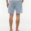 Gestreepte katoen-linnen mix 7″ Shorts Gestreepte katoen-linnen mix 7″ Shorts