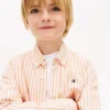 Gestreepte linnenmix overhemd voor kinderen