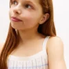 Gestreepte Pointelle-tanktop voor kinderen Gestreepte Pointelle-tanktop voor kinderen