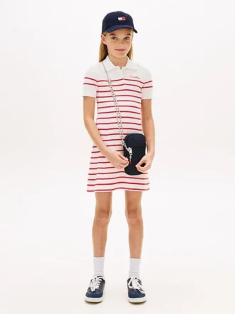 Gestreepte polo-jurk voor kinderen Gestreepte polo-jurk voor kinderen