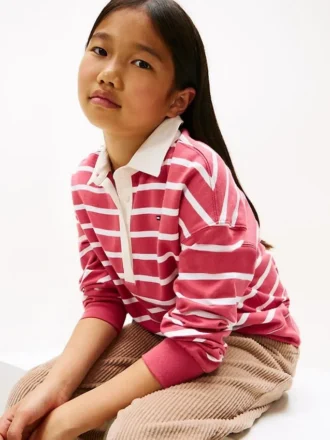 Gestreepte polosweater voor kinderen