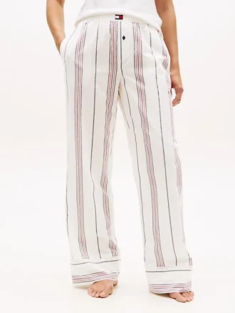 Gestreepte popeline pyjamabroek