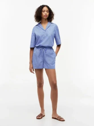 Gestreepte popeline Short