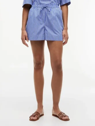 Gestreepte popeline Short