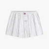 Gestreepte popeline slaapshort Gestreepte popeline slaapshort