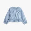 Gestreepte popelineblouse voor kinderen