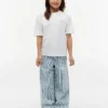 Gestreepte pull-on jeans met wijde pijpen voor kinderen