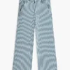 Gestreepte pull-on jeans met wijde pijpen voor kinderen