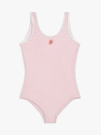 Gestreepte seersucker zwemkleding voor kinderen