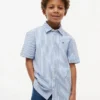 Gestreepte seersuckershirt voor kinderen