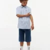 Gestreepte seersuckershirt voor kinderen