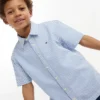 Gestreepte seersuckershirt voor kinderen