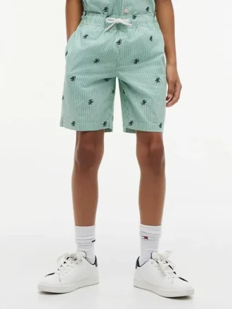 Gestreepte shorts met monogramlogo voor kinderen