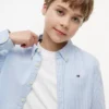 Gestreepte stretch-oxfordhemd voor kinderen Gestreepte stretch-oxfordhemd voor kinderen