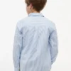 Gestreepte stretch-oxfordhemd voor kinderen Gestreepte stretch-oxfordhemd voor kinderen