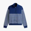 Gestreepte sweater met kwartrits