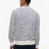 Gestreepte sweatshirt met ronde hals en badstof Gestreepte sweatshirt met ronde hals en badstof