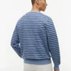Gestreepte sweatshirt met ronde hals en badstof Gestreepte sweatshirt met ronde hals en badstof