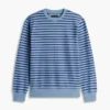 Gestreepte sweatshirt met ronde hals en badstof Gestreepte sweatshirt met ronde hals en badstof