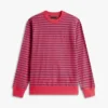 Gestreepte sweatshirt met ronde hals en badstof Gestreepte sweatshirt met ronde hals en badstof