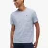 Gestreepte T-shirt met zak van linnenmix Gestreepte T-shirt met zak van linnenmix